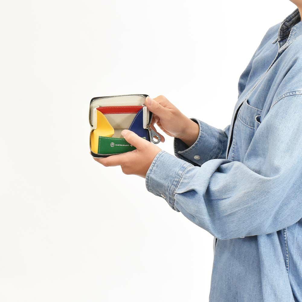 【Rカードでさらに+4倍|6/15限定】カステルバジャック小銭入れミニ財布財布CASTELBAJACメンズレディーストルクミニウォレットミニコンパクトコインケース小銭ブランドコンパクト財布薄い小さいキャッシュレス本革96632