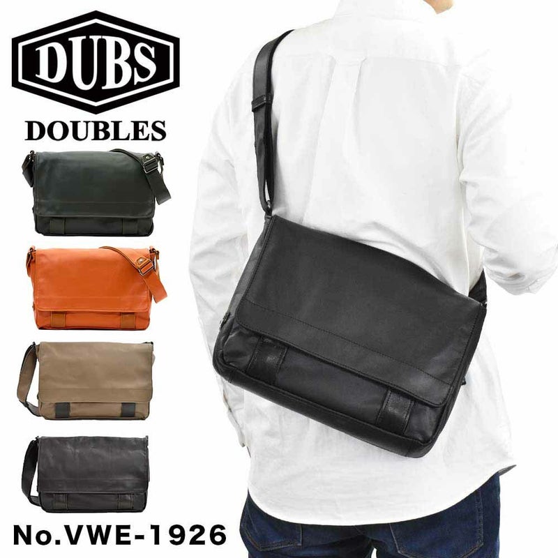 DOUBLESダブルスショルダーバッグ本革B5レザーメンズレディースショルダーバック斜め掛けバッグ斜めがけバッグショルダー斜め掛け斜めがけ牛革革男性誕生日プレゼントブランド肩掛けカバンVWE-1926