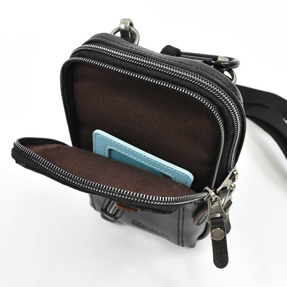 【ポイント最大36倍|6/25限定】DOUBLESダブルスベルトポーチチョークバッグメンズレディース小さいミニ本革牛革革レザーブランドウエストバッグポーチショルダーバッグ小物入れ小物ポーチカラビナおしゃれ2WAYVIF-7200
