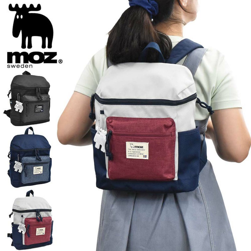 【P最大34倍|お買い物マラソン】mozリュックモズバッグレディーススクエアB5小さめマザーズリュックマザーズバッグママバッグママリュックナイロン大人ブランド軽量軽い背面ファスナー大容量おしゃれかわいい人気女性ZZEI-04