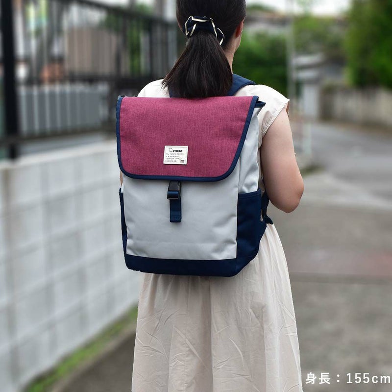 【P最大34倍|お買い物マラソン】mozリュックモズかぶせ型バッグレディースリュックB417L大きめリュックサックマザーズリュックマザーズバッグママバッグママリュックナイロン大人ブランド軽量軽い背面ファスナー通勤通学ZZEI-12