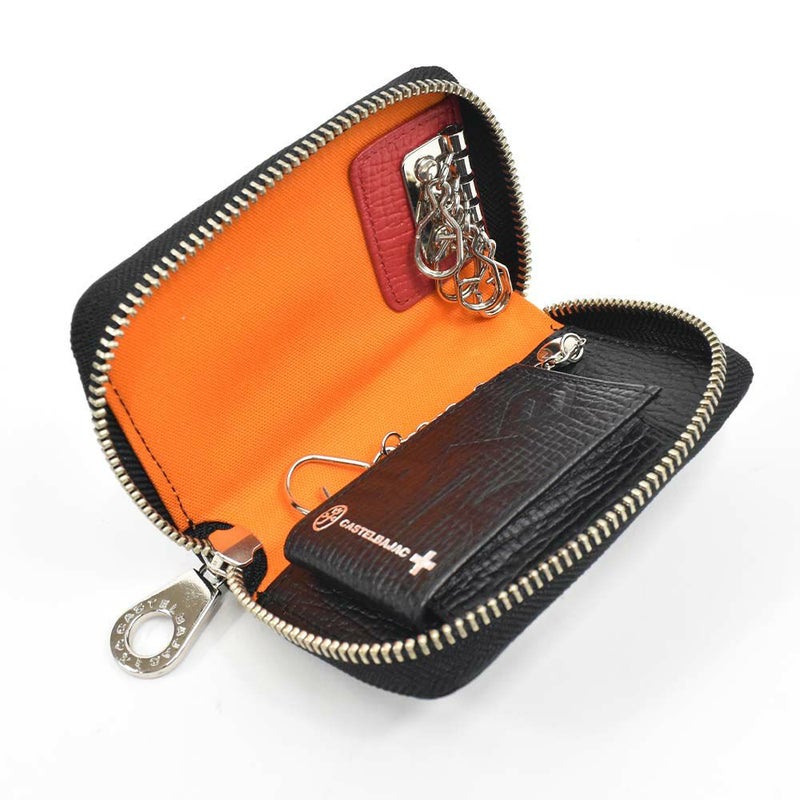 カステルバジャックキーケーススマートキーCASTELBAJACピッコロ本革革レザーメンズレディースラウンドファスナーファスナー付き4連5連コンパクト人気ブランドおしゃれ大容量人気ギフトプレゼント男性女性022612