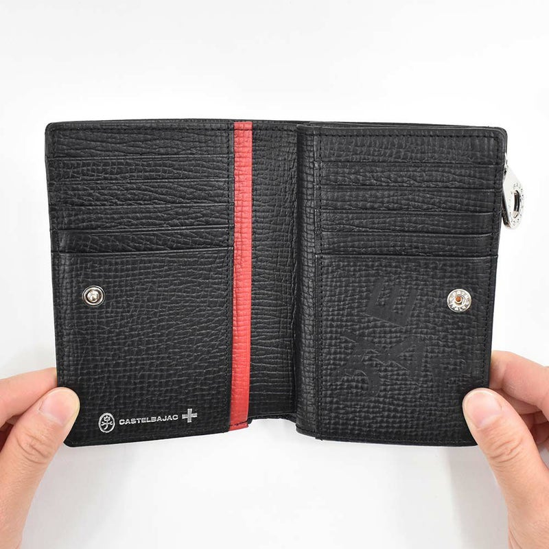 カステルバジャック財布ミドルウォレットラウンドファスナー縦型二つ折りメンズレディースピッコロCASTELBAJAC二つ折り財布本革革レザー2つ折り2つ折り財布折りたたみ人気ブランドコンパクトシンプル022615