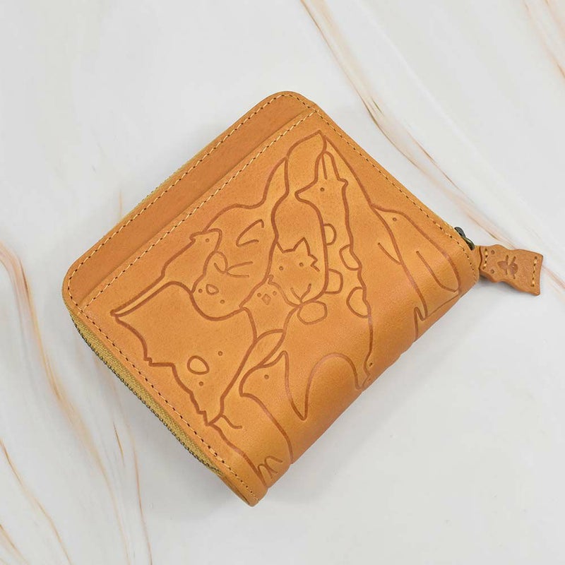 【2021新作】ダコタDakota財布二つ折りレディースアニマーレ二つ折り財布サイフ本革革レザー2つ折り2つ折り財布折りたたみブランドファスナー人気コンパクト小銭入れアニマル動物30代40代50代緑グリーン0030190
