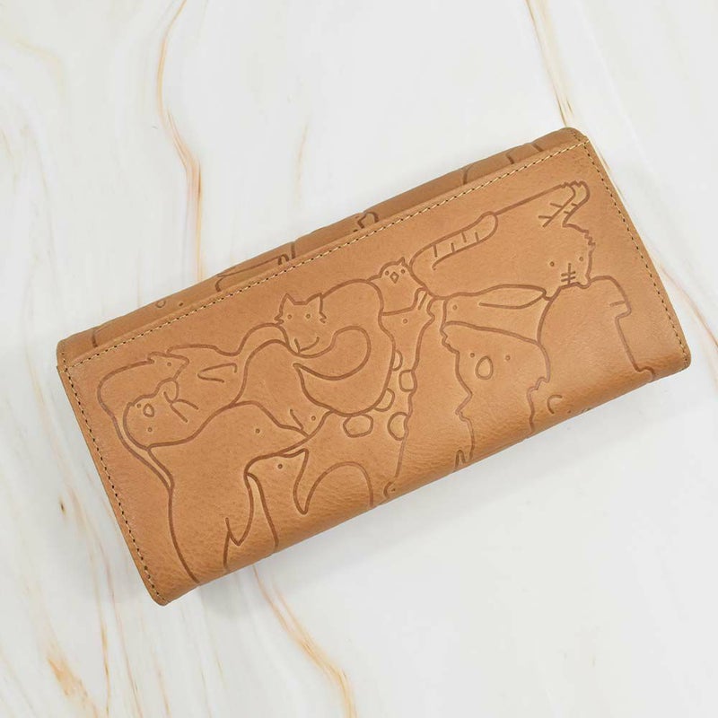 【2021新作】ダコタDakota長財布財布レディースアニマーレかぶせサイフ本革革レザーブランドファスナー人気かわいい大容量小銭入れ薄いアニマル動物30代40代50代大人緑グリーンベージュマスタード0030191