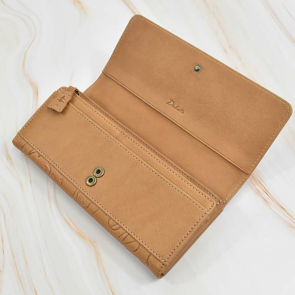 【2021新作】ダコタDakota長財布財布レディースアニマーレかぶせサイフ本革革レザーブランドファスナー人気かわいい大容量小銭入れ薄いアニマル動物30代40代50代大人緑グリーンベージュマスタード0030191