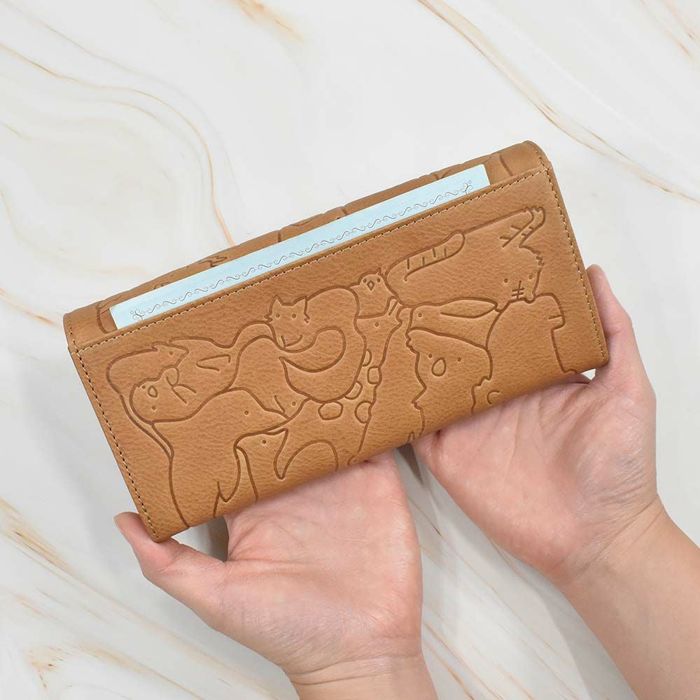 【2021新作】ダコタDakota長財布財布レディースアニマーレかぶせサイフ本革革レザーブランドファスナー人気かわいい大容量小銭入れ薄いアニマル動物30代40代50代大人緑グリーンベージュマスタード0030191