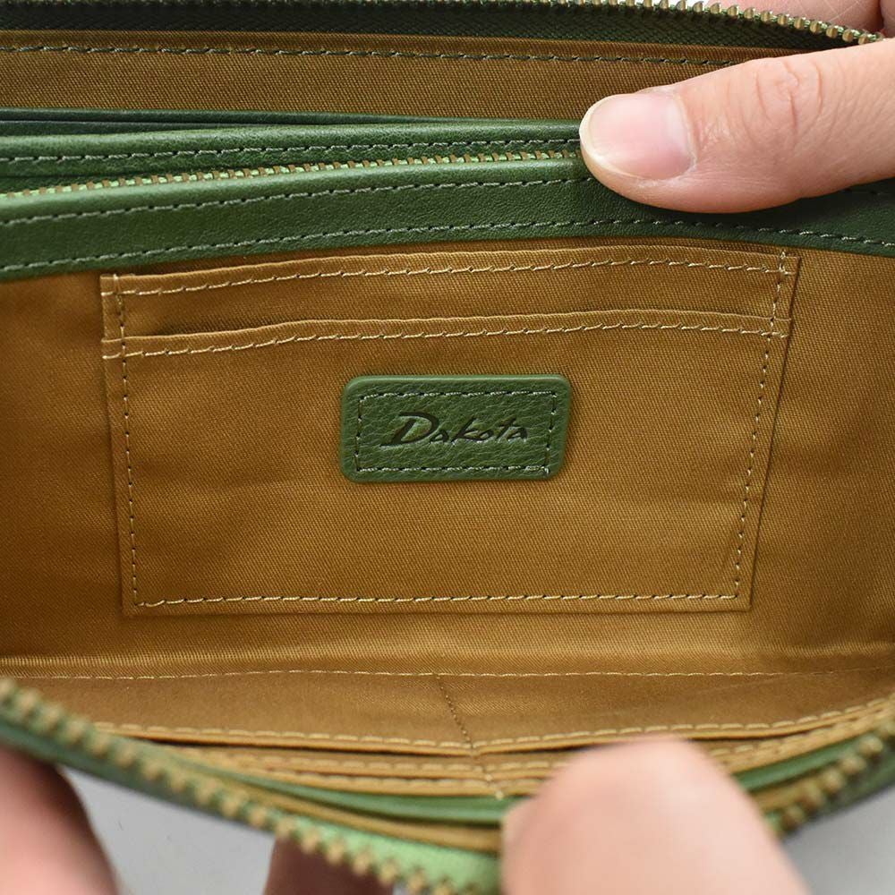 【2021新作】ダコタDakota長財布財布レディースアニマーレL字ファスナーサイフ本革革レザーブランドファスナー薄いかわいい大容量小銭入れアニマル動物30代40代50代緑グリーンベージュマスタード0030193