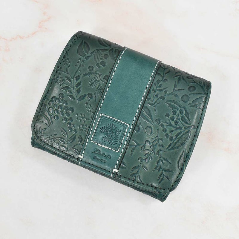 【2021新作】ダコタDakota財布二つ折りレディースミモザ二つ折り財布ミニ財布小銭入れボックス型BOX型サイフ本革革レザー2つ折り2つ折り財布ブランドファスナー人気かわいいコンパクト花柄ボタニカル0030250