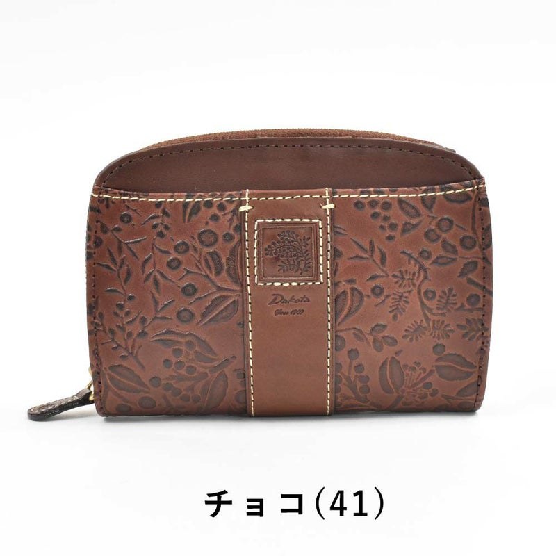 【2021新作】ダコタDakota財布二つ折りレディースミモザ二つ折り財布ミニ財布小銭入れファスナーサイフ本革革レザー2つ折り2つ折り財布ブランドおしゃれ人気かわいいコンパクト花柄ボタニカル0030251