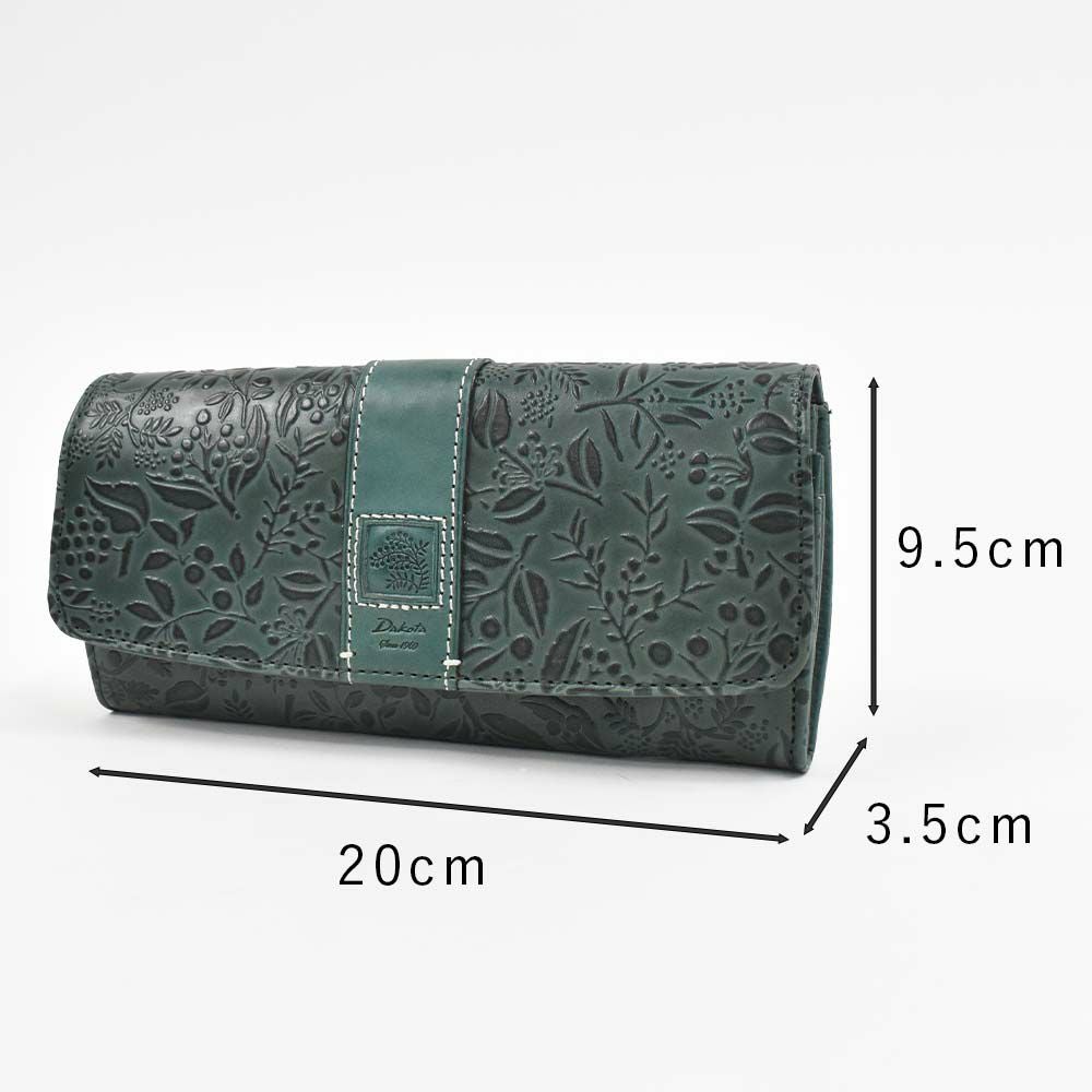 【2021新作】ダコタDakota長財布財布レディースミモザかぶせサイフ本革革レザー大容量ブランドおしゃれ人気かわいい花柄ボタニカル30代40代50代大人オレンジチョコマスタードブルー0030252