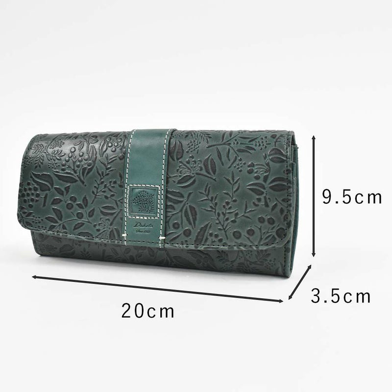 【2021新作】ダコタDakota長財布財布レディースミモザかぶせサイフ本革革レザー大容量ブランドおしゃれ人気かわいい花柄ボタニカル30代40代50代大人オレンジチョコマスタードブルー0030252