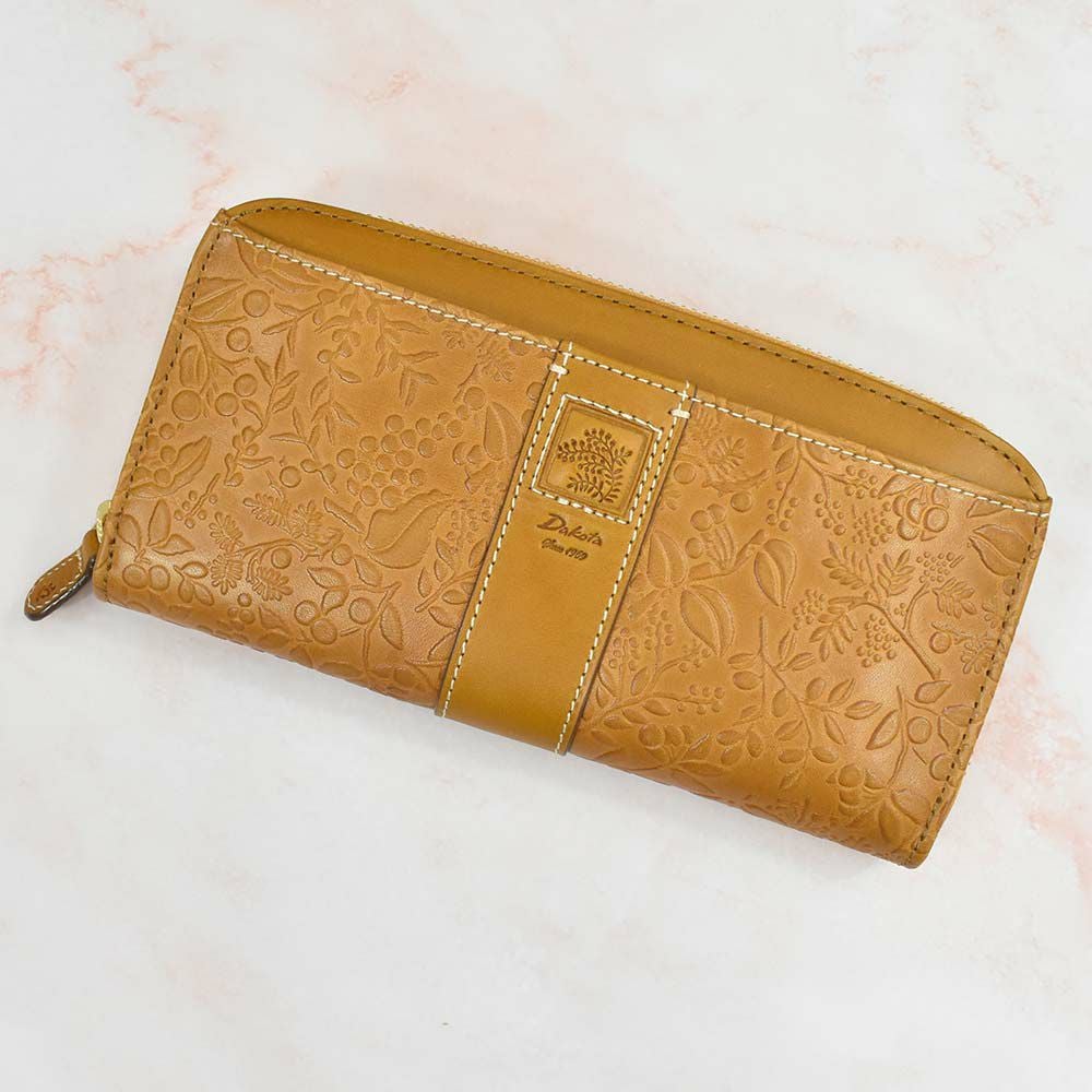 【エントリーで更に最大+8倍|7/15】【2021新作】ダコタDakota長財布財布レディースミモザラウンドファスナーレディース財布レディース長財布本革革レザー大容量ブランドおしゃれかわいい花柄ボタニカル30代40代50代大人女性使いやすい0030253