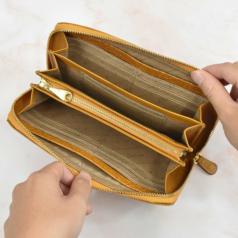 【エントリーで更に最大+8倍|7/15】【2021新作】ダコタDakota長財布財布レディースミモザラウンドファスナーレディース財布レディース長財布本革革レザー大容量ブランドおしゃれかわいい花柄ボタニカル30代40代50代大人女性使いやすい0030253