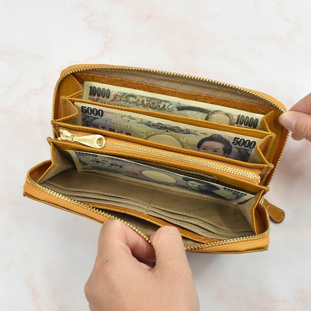 【エントリーで更に最大+8倍|7/15】【2021新作】ダコタDakota長財布財布レディースミモザラウンドファスナーレディース財布レディース長財布本革革レザー大容量ブランドおしゃれかわいい花柄ボタニカル30代40代50代大人女性使いやすい0030253