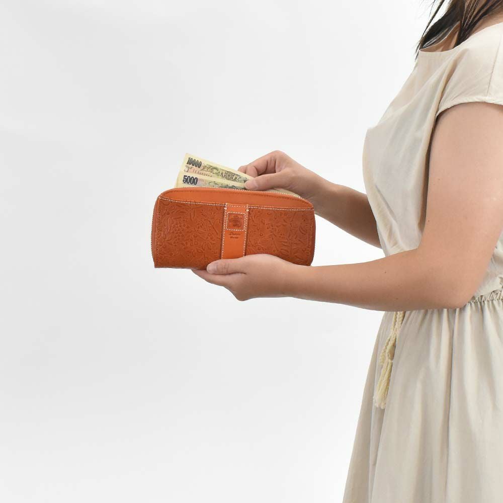 【エントリーで更に最大+8倍|7/15】【2021新作】ダコタDakota長財布財布レディースミモザラウンドファスナーレディース財布レディース長財布本革革レザー大容量ブランドおしゃれかわいい花柄ボタニカル30代40代50代大人女性使いやすい0030253