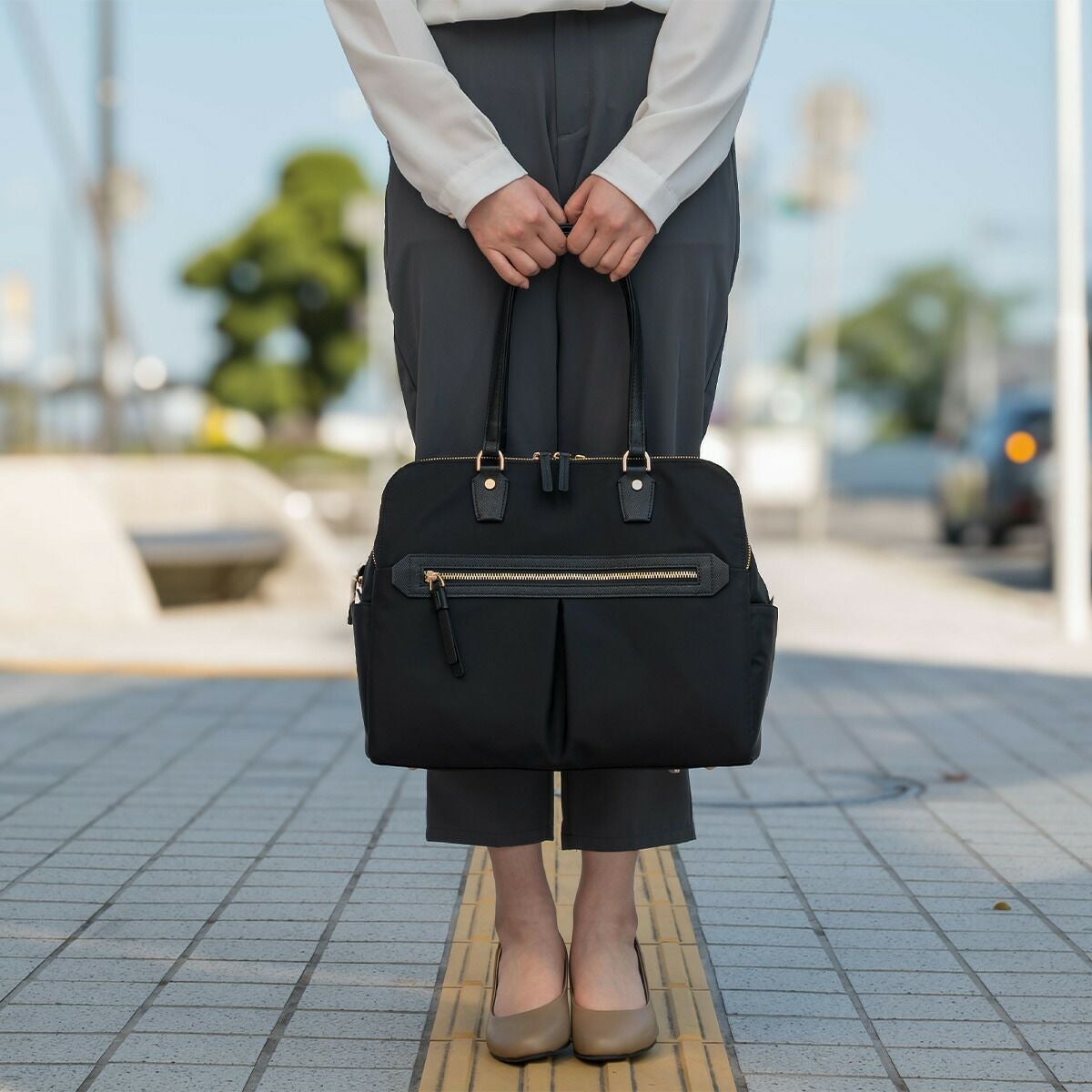 エーストートバッグaceビジネスバッグレディースラポルテムエースジーンA413.3インチPC収納16Lビジネストート通勤ナイロン小さめきれいめコンパクトブランドおしゃれ撥水軽量ビジネスace.GENE68523