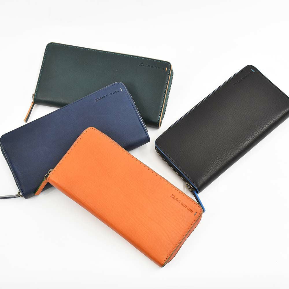 ダコタDakota長財布ラウンドファスナーメンズグリップ財布本革大容量レザー小銭入れありファスナー付きファスナーブランドブラック黒オレンジグリーン緑紺DakotaBLACKLABELダコタブラックレーベル0620113