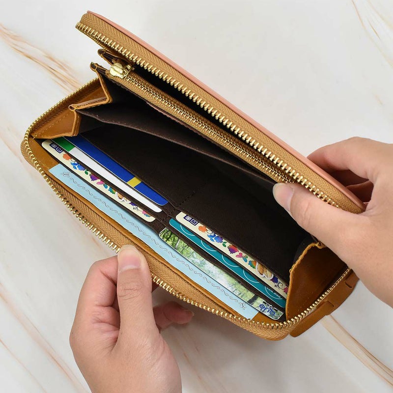 mozモズ長財布財布レディースラウンドファスナーファスナー本革革レザー大容量ロングウォレットブランドおしゃれ人気かわいい使いやすい大人カジュアルZNWS-86092