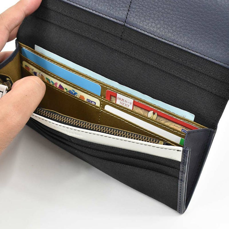 moustache財布長財布かぶせムスタッシュメンズレディース小銭入れ付き小銭入れありメンズ長財布ロングウォレットカジュアル人気おすすめ札入れ大容量彼氏男性ギフトプレゼントブランド薄いDUQ-4237