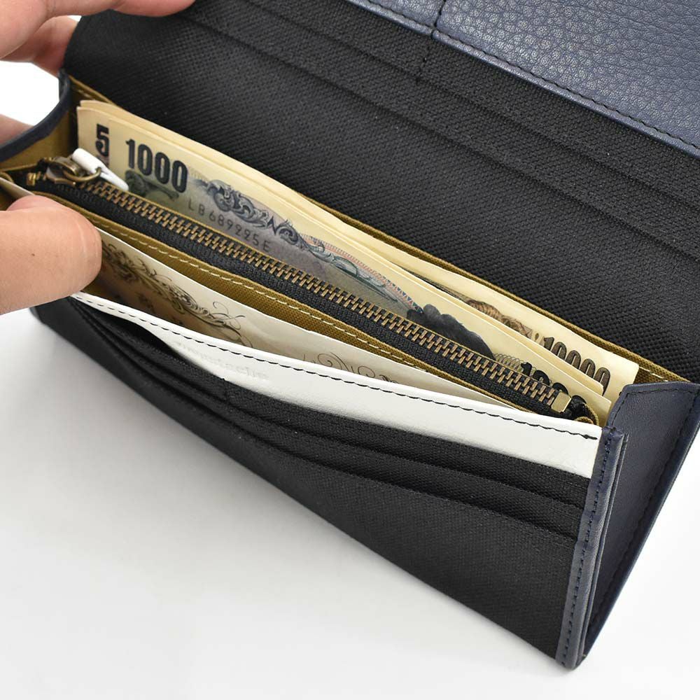 moustache財布長財布かぶせムスタッシュメンズレディース小銭入れ付き小銭入れありメンズ長財布ロングウォレットカジュアル人気おすすめ札入れ大容量彼氏男性ギフトプレゼントブランド薄いDUQ-4237