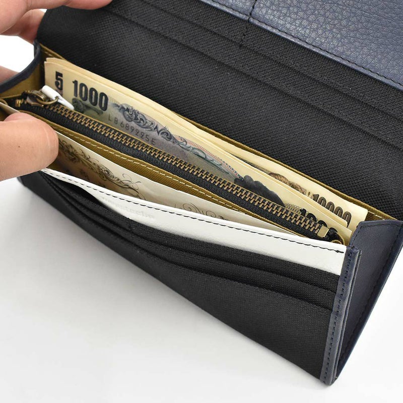 moustache財布長財布かぶせムスタッシュメンズレディース小銭入れ付き小銭入れありメンズ長財布ロングウォレットカジュアル人気おすすめ札入れ大容量彼氏男性ギフトプレゼントブランド薄いDUQ-4237