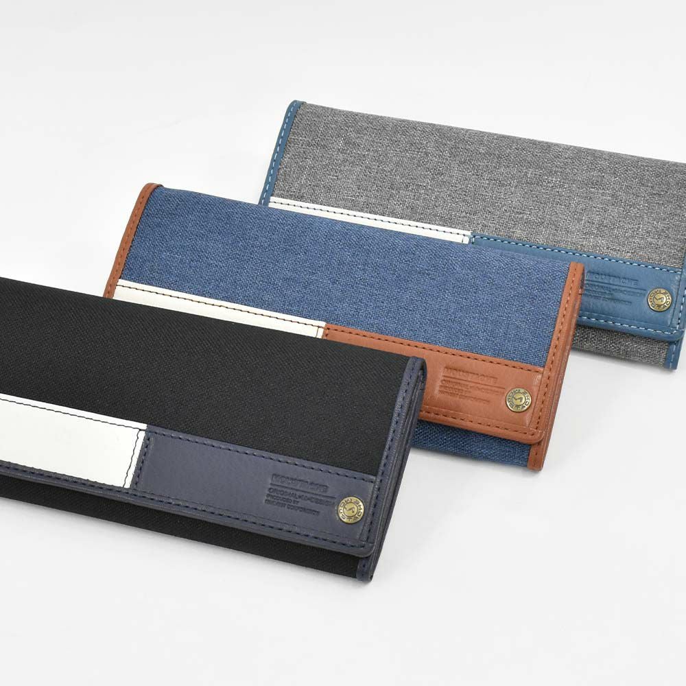 moustache財布長財布かぶせムスタッシュメンズレディース小銭入れ付き小銭入れありメンズ長財布ロングウォレットカジュアル人気おすすめ札入れ大容量彼氏男性ギフトプレゼントブランド薄いDUQ-4237