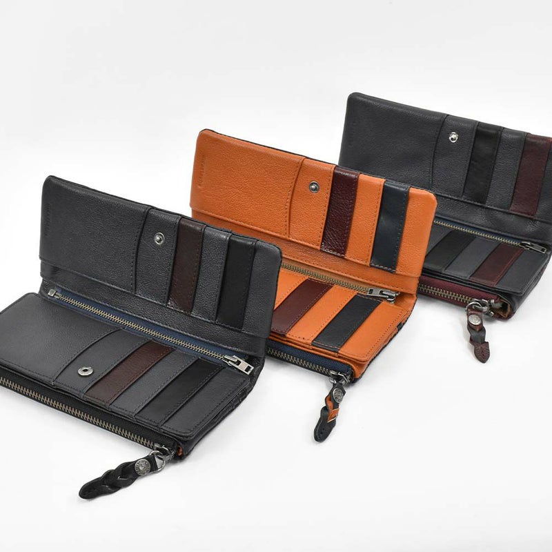 【11/1限定★エントリーで全員21倍】moustache財布長財布ムスタッシュメンズレディース本革革カード入れ多いカードがたくさん入るカード大容量カジュアル人気おすすめ札入れ大容量彼氏男性ギフトプレゼントブランド薄いPPH-4116