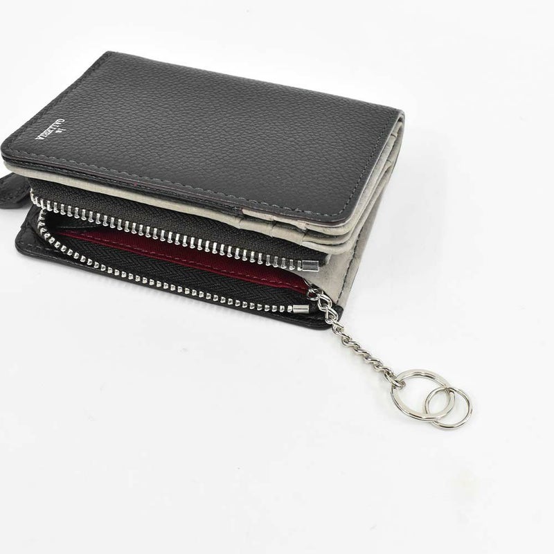 財布二つ折り本革メンズレディースlaGALLERIAラ・ガレリアファスナー型小銭入れミドルウォレット二つ折り財布2つ折り財布革牛革レザー折りたたみ小銭入れ付きブランドおしゃれ大容量人気おすすめ2622