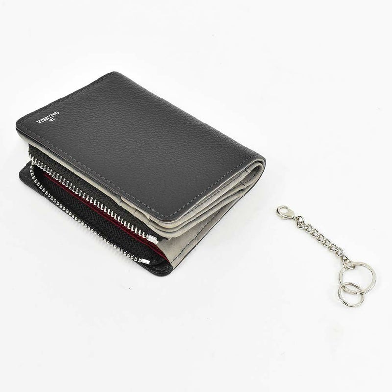 財布二つ折り本革メンズレディースlaGALLERIAラ・ガレリアファスナー型小銭入れミドルウォレット二つ折り財布2つ折り財布革牛革レザー折りたたみ小銭入れ付きブランドおしゃれ大容量人気おすすめ2622