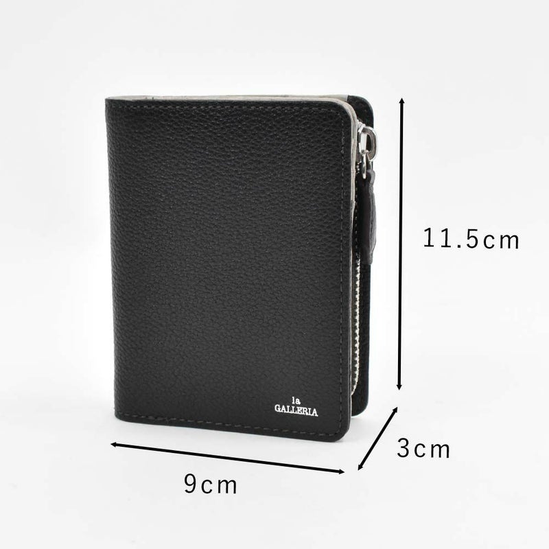 財布二つ折り本革メンズレディースlaGALLERIAラ・ガレリアファスナー型小銭入れミドルウォレット二つ折り財布2つ折り財布革牛革レザー折りたたみ小銭入れ付きブランドおしゃれ大容量人気おすすめ2622