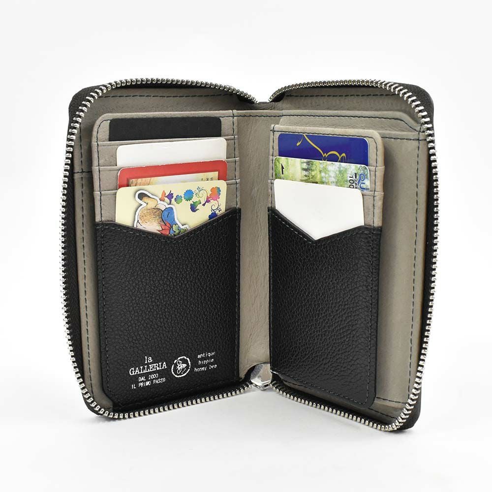 ミドルウォレットメンズレディース本革財布二つ折り縦型laGALLERIAラ・ガレリア二つ折り財布2つ折り革レザー折りたたみ小銭入れ付きメンズ財布ブランドおしゃれ人気大容量ミドル2624
