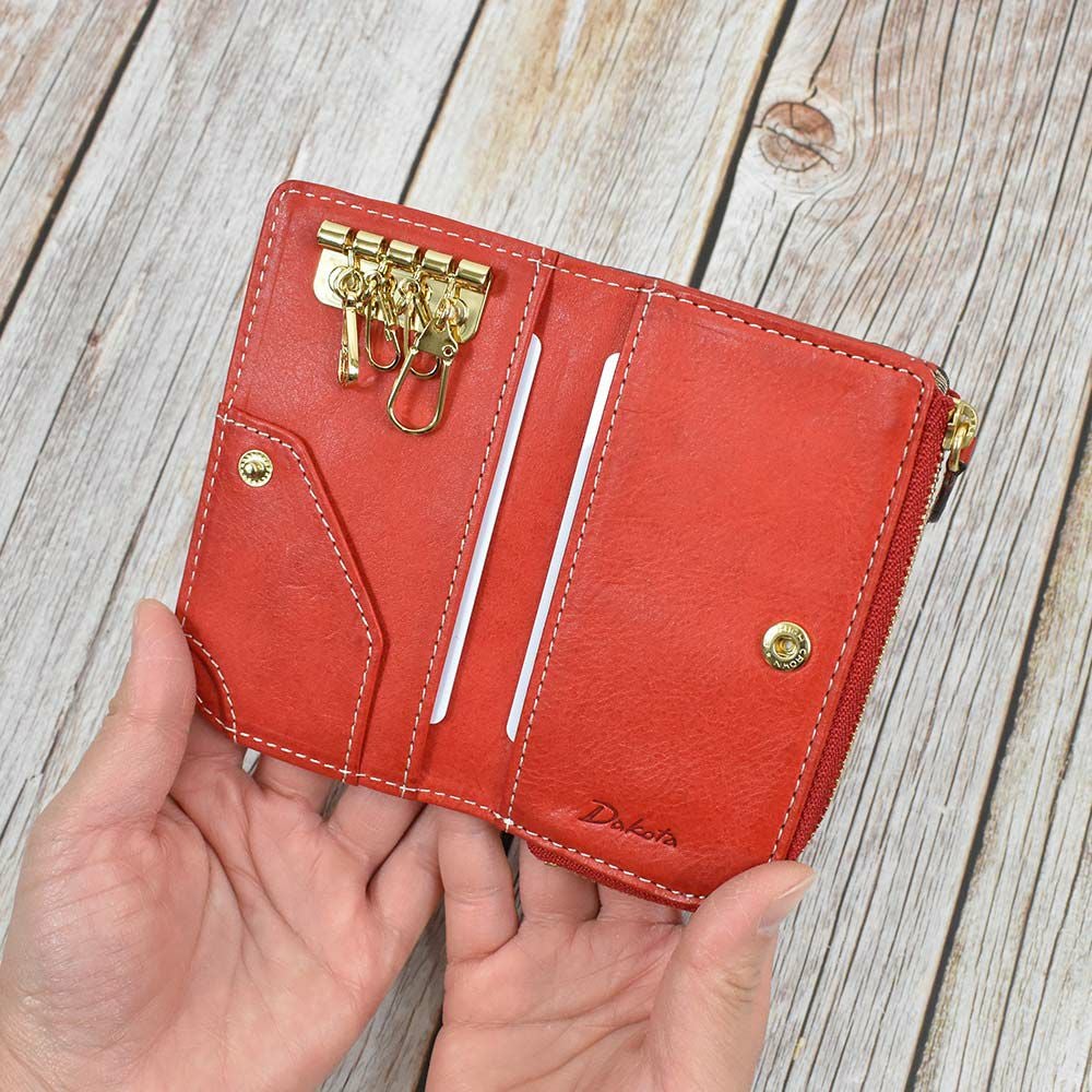 ダコタDakotaキーケース小銭入れ付きスマートキーレディース本革革レザーおしゃれファスナー付き鍵ケース鍵入れ4連5連コンパクト人気ブランドかわいいキーケース大容量人気女性ギフトプレゼント36445