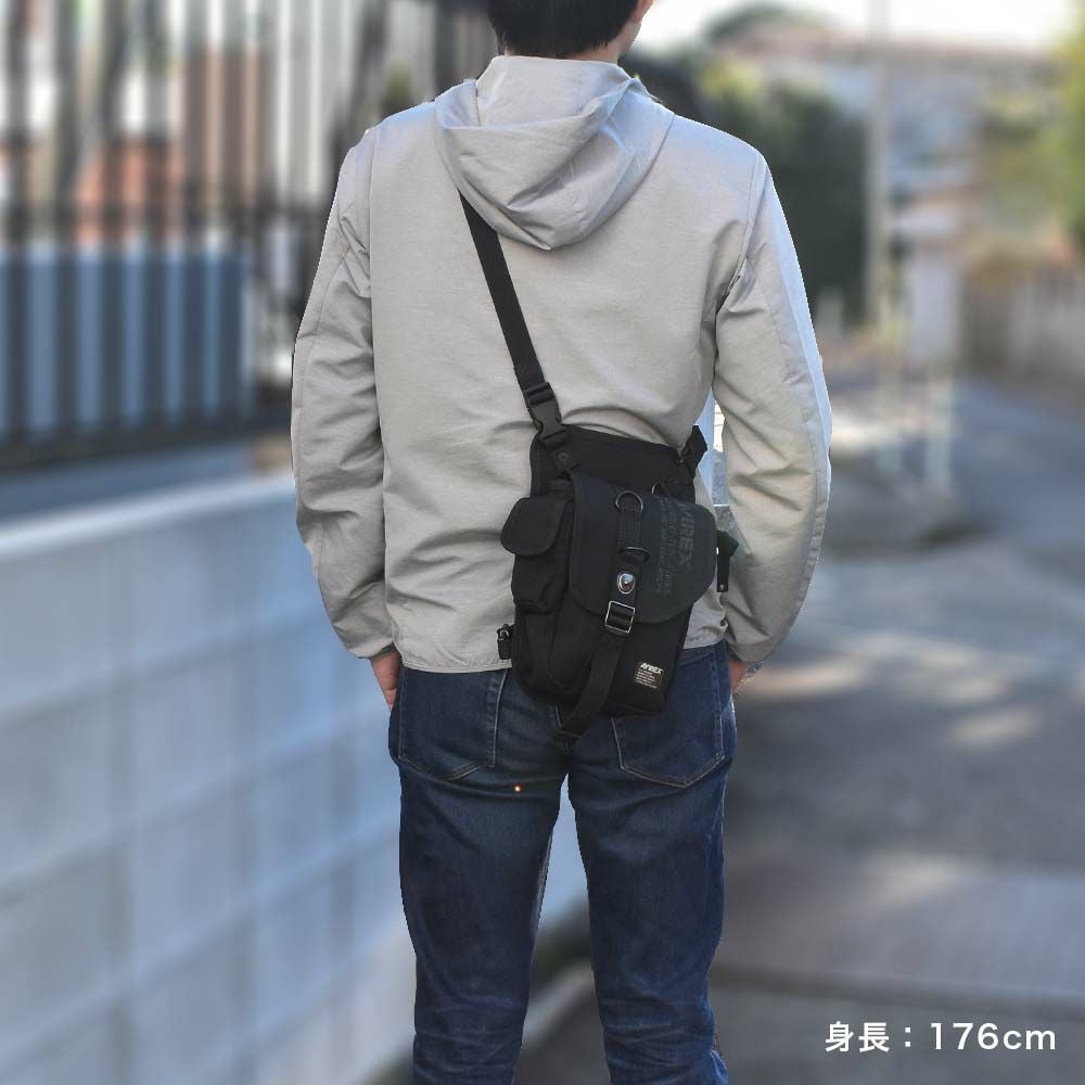 AVIREXショルダーバッグレッグバッグ2WAYアビレックスバッグウエストバッグレッグバッグアヴィレックスメンズレディースブランド人気おすすめ軽量男性釣りアウトドア自転車登山AVX348L