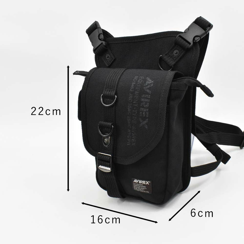 AVIREXショルダーバッグレッグバッグ2WAYアビレックスバッグウエストバッグレッグバッグアヴィレックスメンズレディースブランド人気おすすめ軽量男性釣りアウトドア自転車登山AVX348L