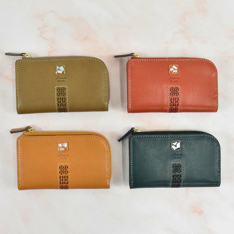 ダコタDakotaキーケース小銭入れ付きスマートキーレディース本革革レザーおしゃれファスナー付き鍵ケース鍵入れ4連コンパクト人気ブランドかわいいキーケース大容量評判女性ギフトプレゼント30346