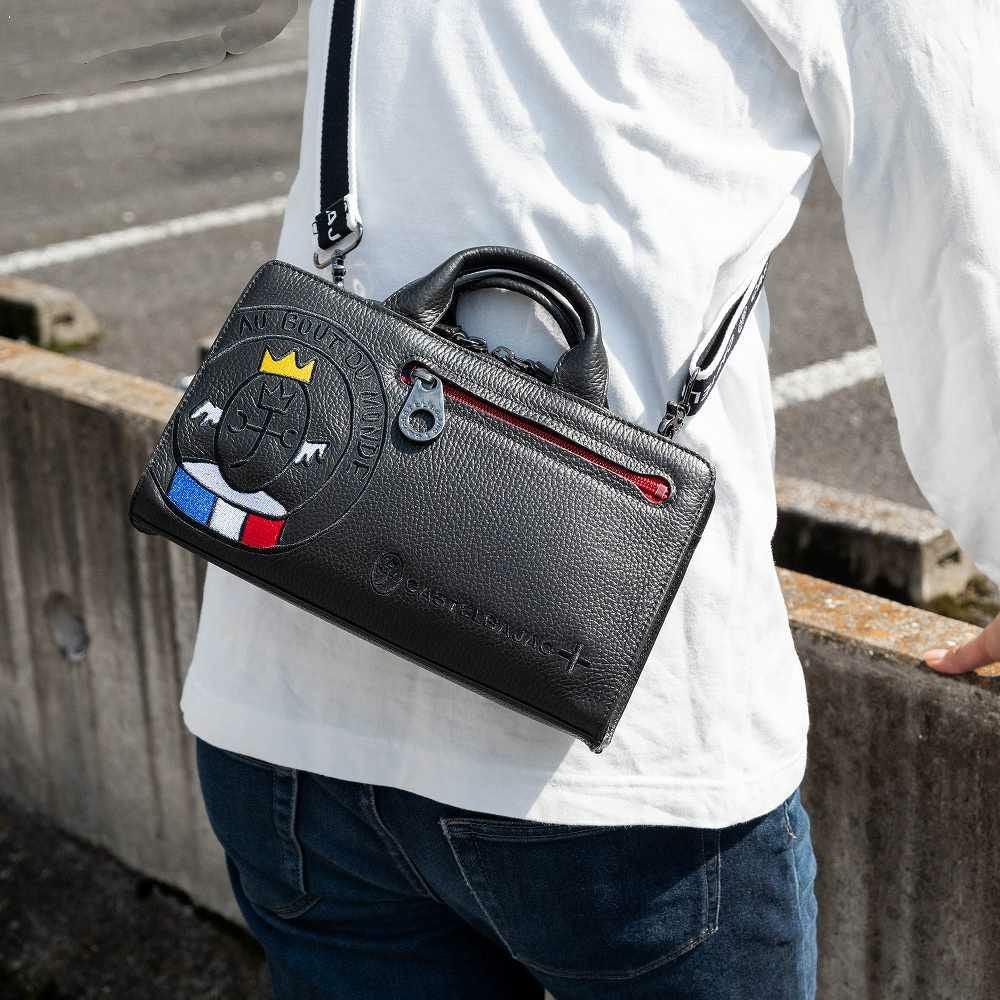カステルバジャックショルダーバッグ2WAYリンクCASTELBAJAC本革メンズレディースバッグセカンドバックトートバックブランドレザー革おしゃれ30212