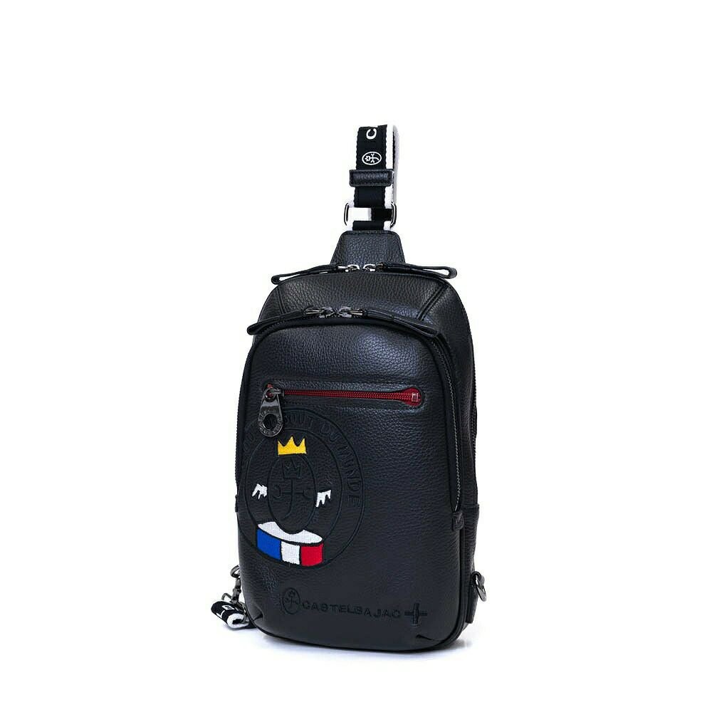 カステルバジャックボディバッグワンショルダーバッグCASTELBAJACリンク大きめ大容量本革革レザーメンズレディースバッグボディバック斜めがけバッグ斜め掛けバッグブランド30912