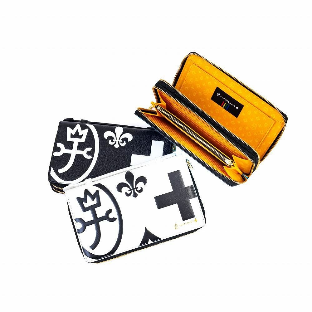 カステルバジャックWファスナーポーチセカンドバッグクラッチバッグ大容量メンズレディースネゼルCASTELBAJAC本革レザー長財布バッグカードケースハンドル付き81201