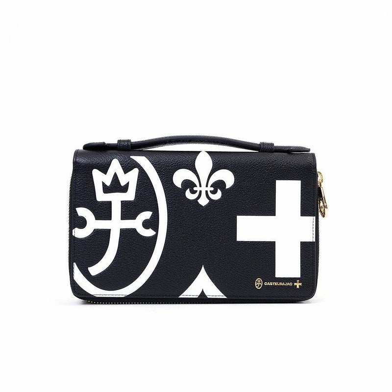 カステルバジャックWファスナーポーチセカンドバッグクラッチバッグ大容量メンズレディースネゼルCASTELBAJAC本革レザー長財布バッグカードケースハンドル付き81201