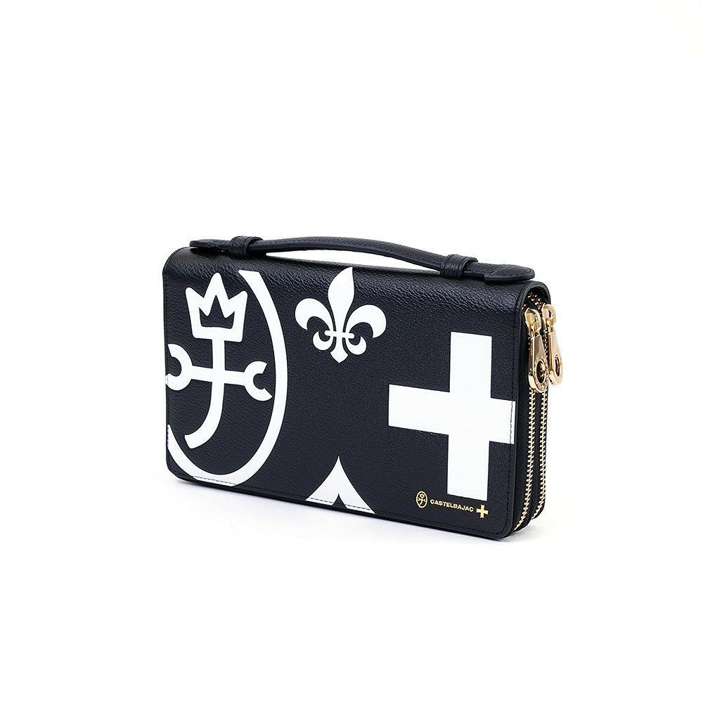 カステルバジャックWファスナーポーチセカンドバッグクラッチバッグ大容量メンズレディースネゼルCASTELBAJAC本革レザー長財布バッグカードケースハンドル付き81201