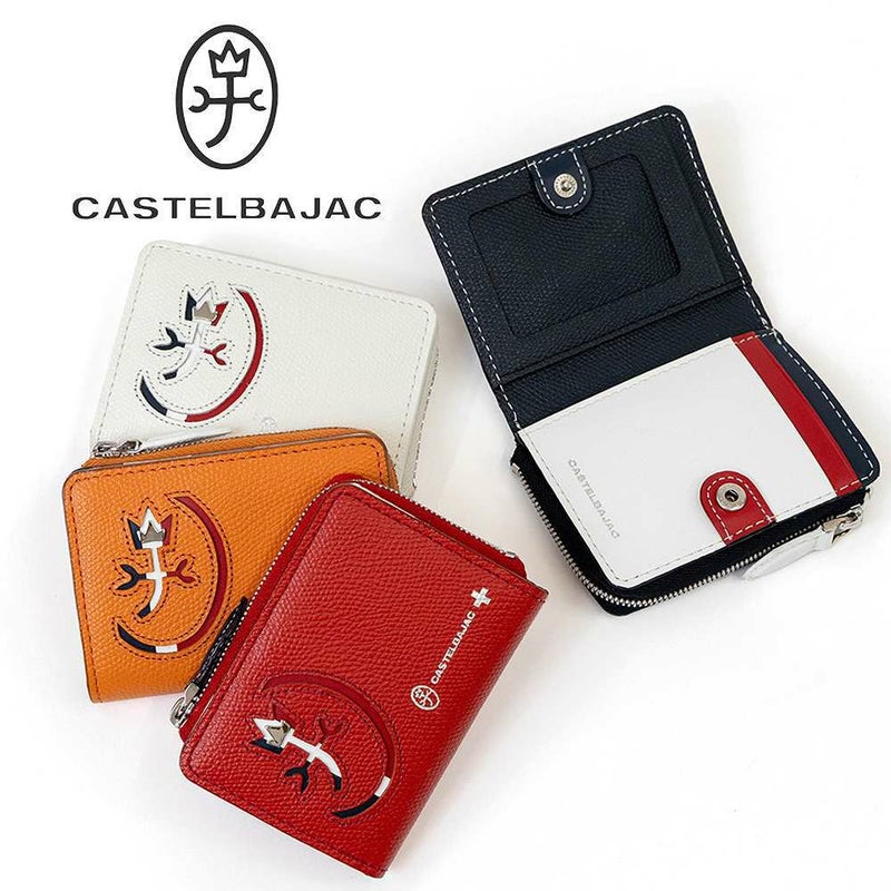 カステルバジャック小銭入れパスケース付きミニ財布財布CASTELBAJACメンズレディースカルネミニウォレットミニコンパクトコインケースブランドコンパクト財布本革032612