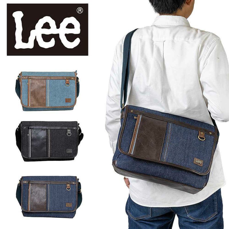 LeeリーショルダーバッグA4デニムメンズレディースブランドバッグ大容量大きめ斜め掛けバッグ斜めがけバッグ肩掛けカバン人気シンプル大人おしゃれ320-3266