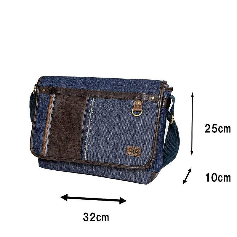 LeeリーショルダーバッグA4デニムメンズレディースブランドバッグ大容量大きめ斜め掛けバッグ斜めがけバッグ肩掛けカバン人気シンプル大人おしゃれ320-3266