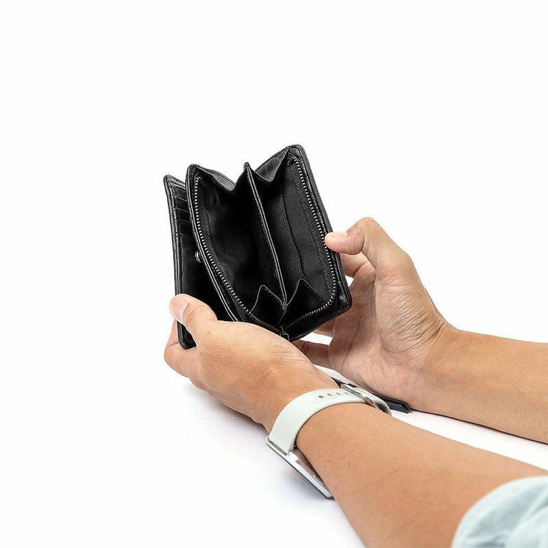 DOUBLESミドルウォレット財布二つ折り本革革ダブルスメンズレディース縦型二つ折り財布ブランド2つ折り財布縦型彼氏男性ギフトプレゼント人気カジュアルWLO-7641