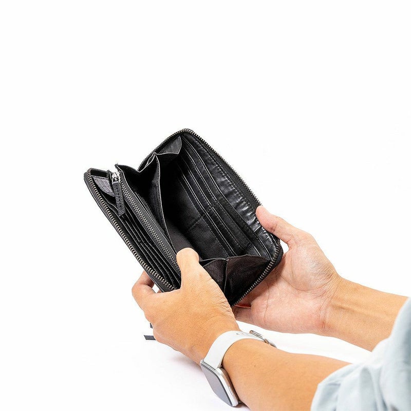 DOUBLES長財布本革ラウンドファスナー大容量革ダブルスメンズレディースファスナー付きブランド財布彼氏男性ギフトプレゼント人気カジュアルWLO-7642