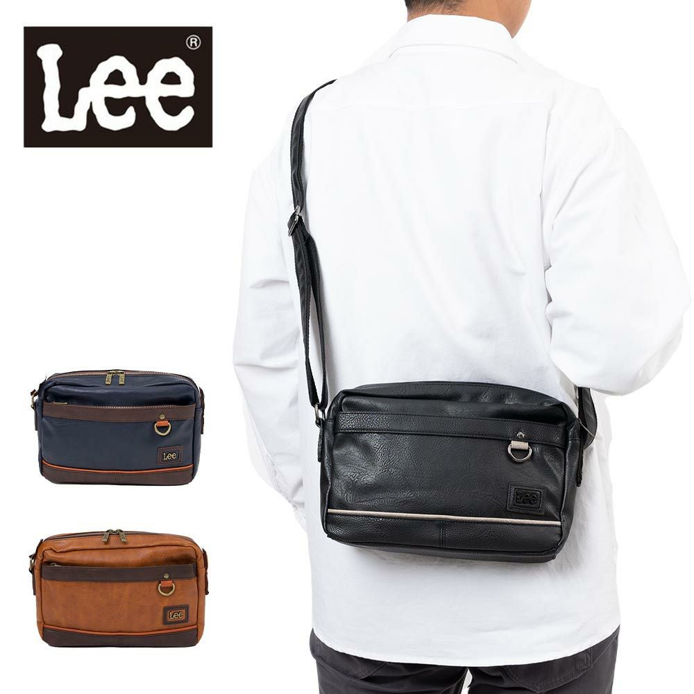 Leeリーショルダーバッグメンズレディースブランド合皮ショルダーバック斜め掛けバッグ斜めがけバッグ人気大人シンプルコンパクトおしゃれ320-3108