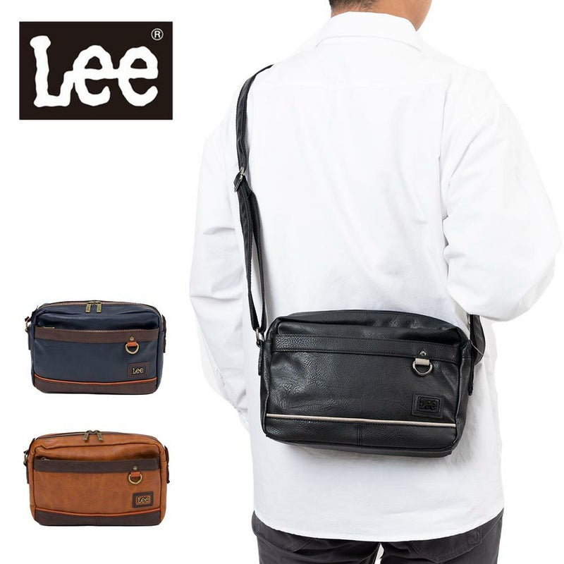 Leeリーショルダーバッグメンズレディースブランド合皮ショルダーバック斜め掛けバッグ斜めがけバッグ人気大人シンプルコンパクトおしゃれ320-3108