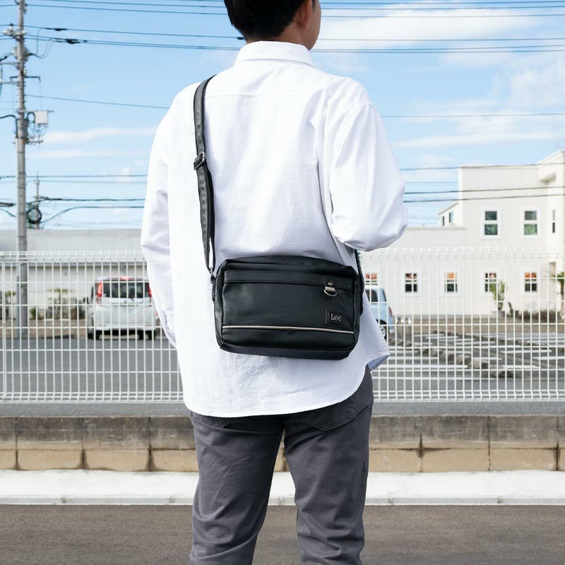 Leeリーショルダーバッグメンズレディースブランド合皮ショルダーバック斜め掛けバッグ斜めがけバッグ人気大人シンプルコンパクトおしゃれ320-3108