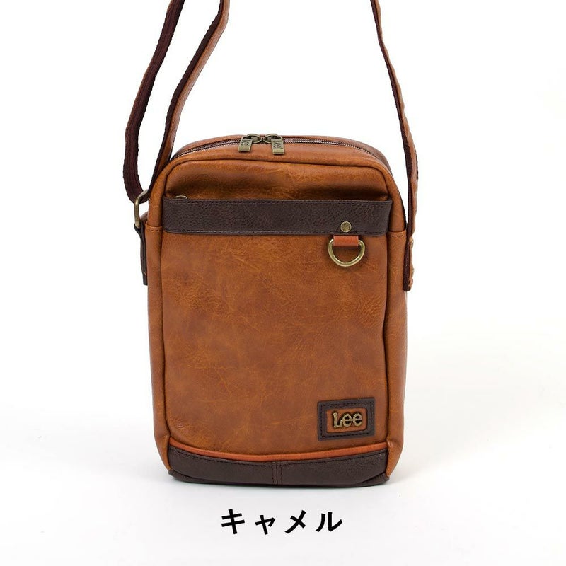 Leeリーショルダーバッグメンズレディース縦型ブランド合皮ショルダーバック斜め掛けバッグ斜めがけバッグ人気大人シンプルコンパクトおしゃれ320-3107